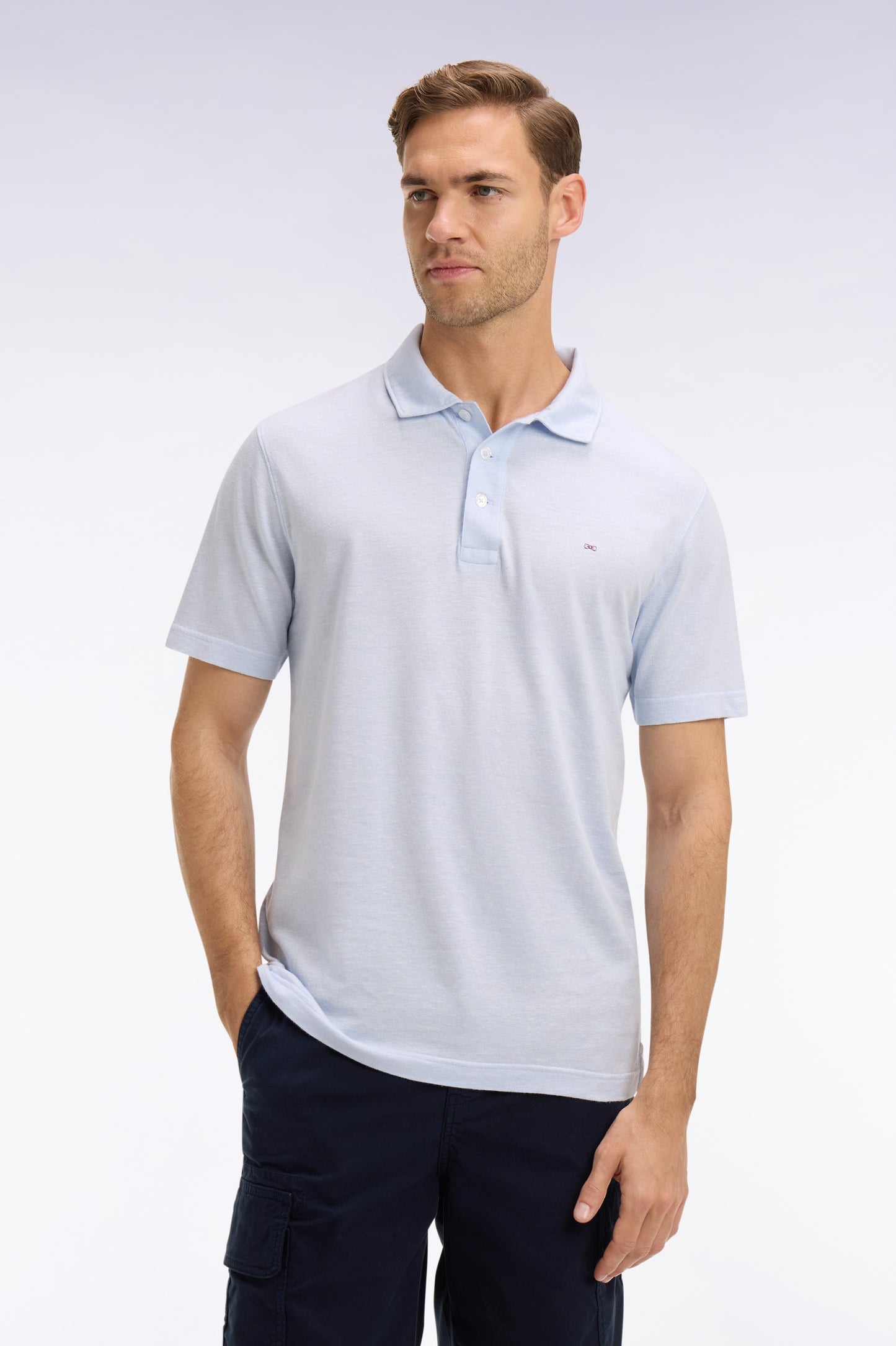 Oxford Polo in Sky Blue by Eden Park