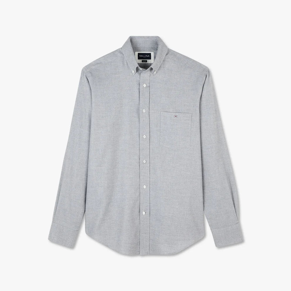Flannel shirt in grey by Eden Park