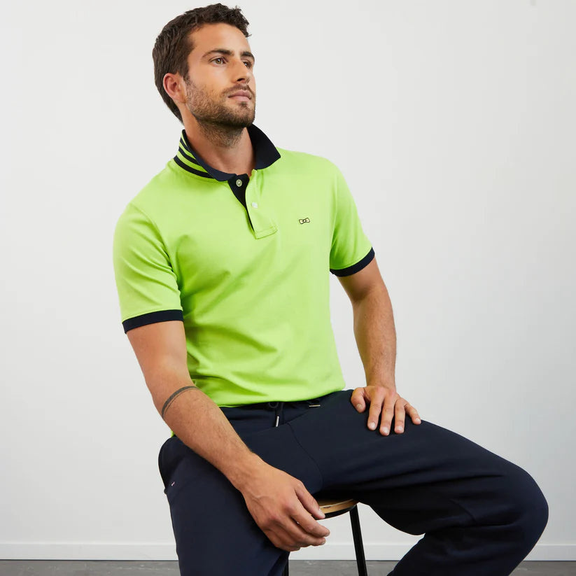 Lime slim fit polo shirt by Eden Park
