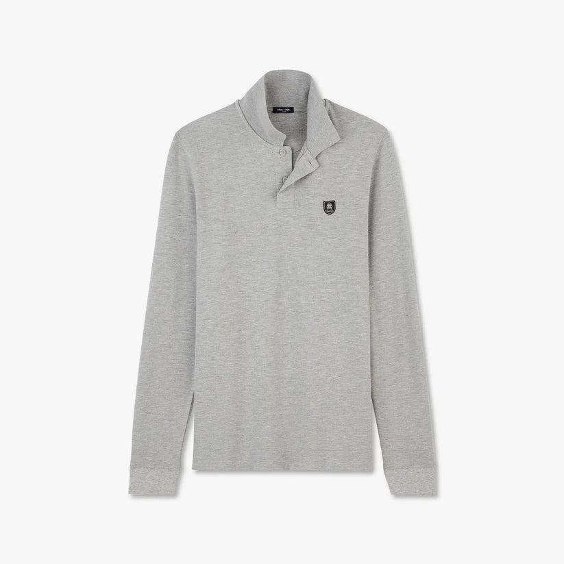 Slim fit polo in grey by Eden Park