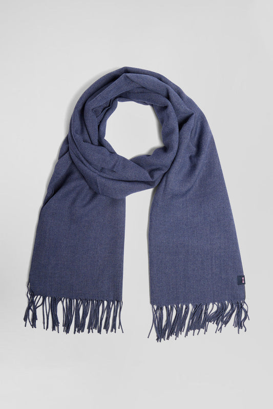 Fringed scarf in denim blue by Eden Park