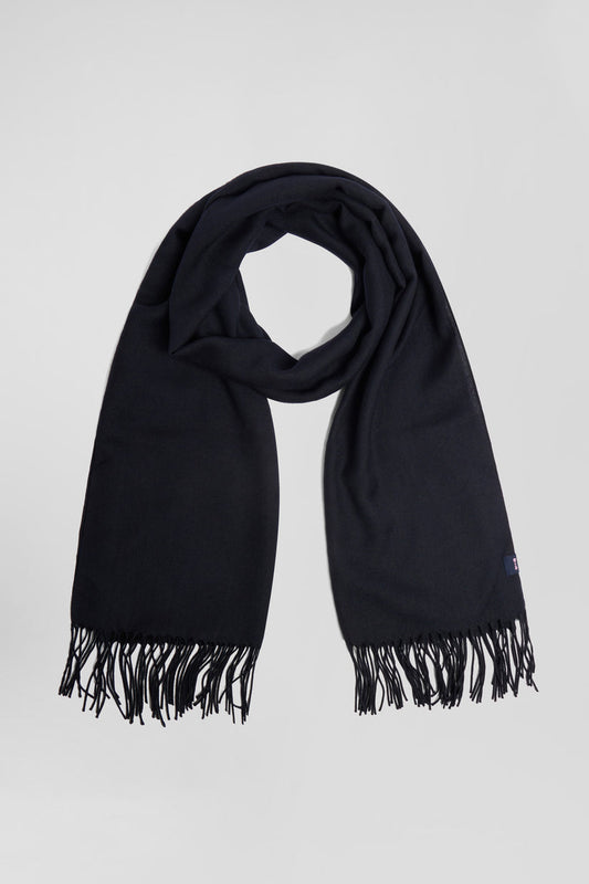 Fringed scarf in navy blue by Eden Park