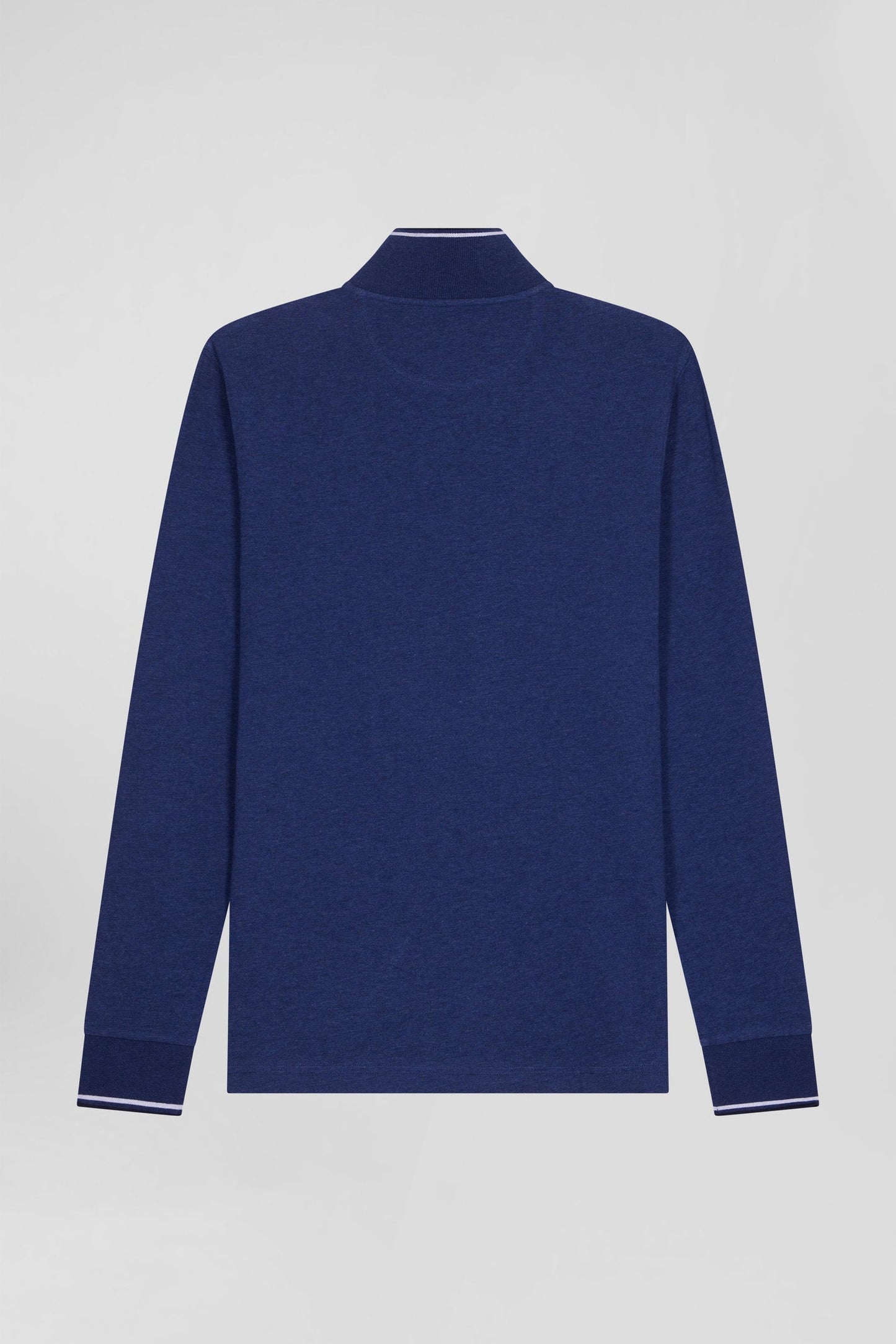 Slim fit blue long sleeve stretch polo by Eden Park