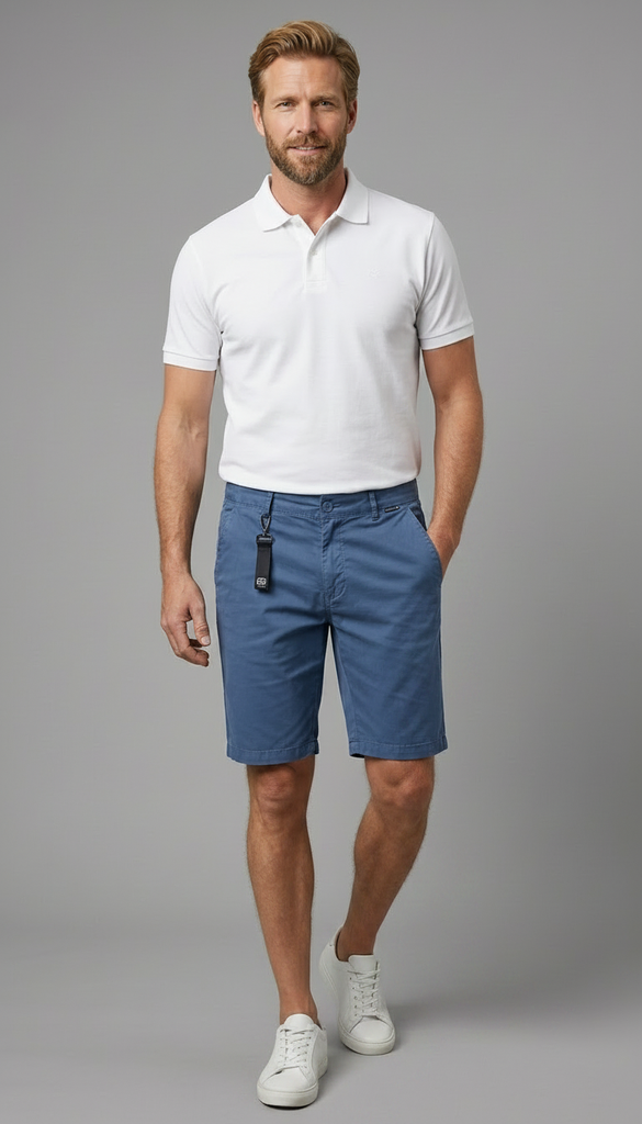 Shorts in Cornflower Blue by Giordano