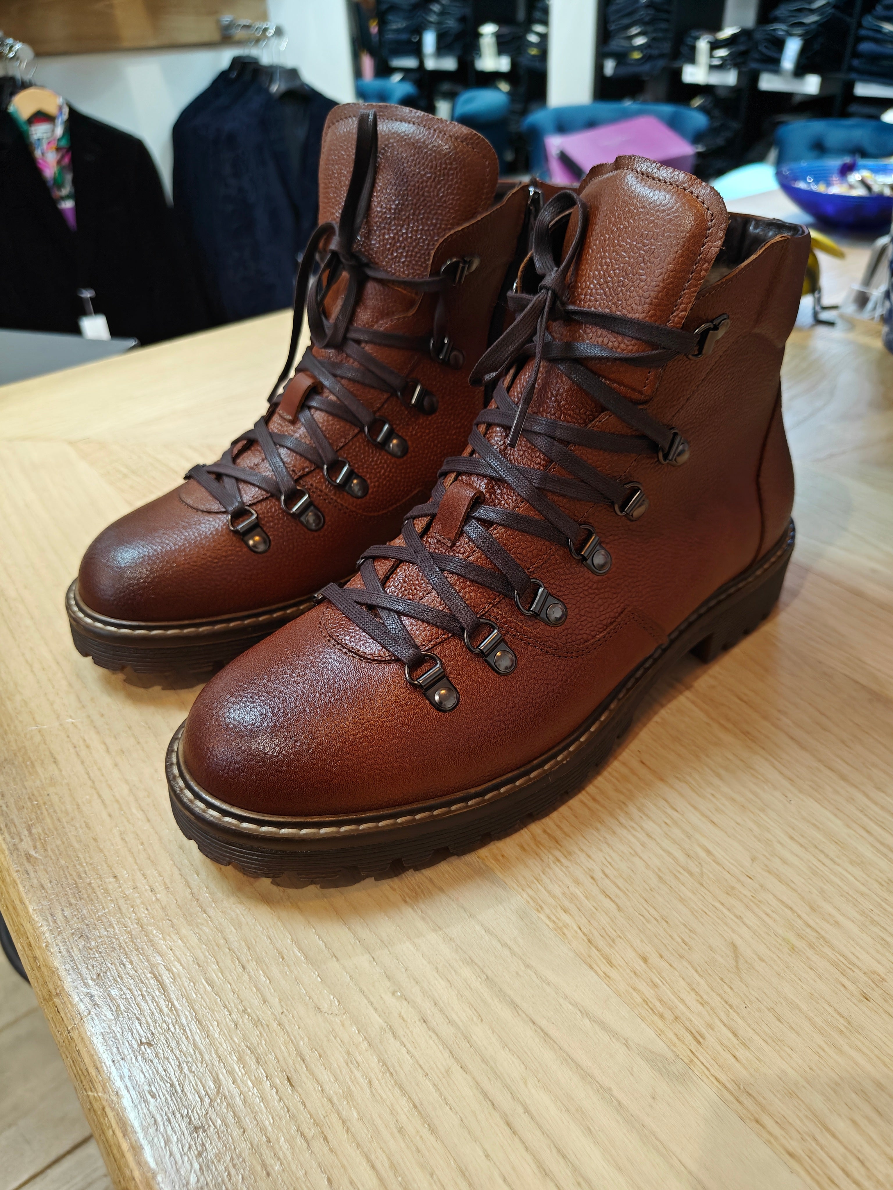 Shearling Lined Leather Boot by Lacuzzo