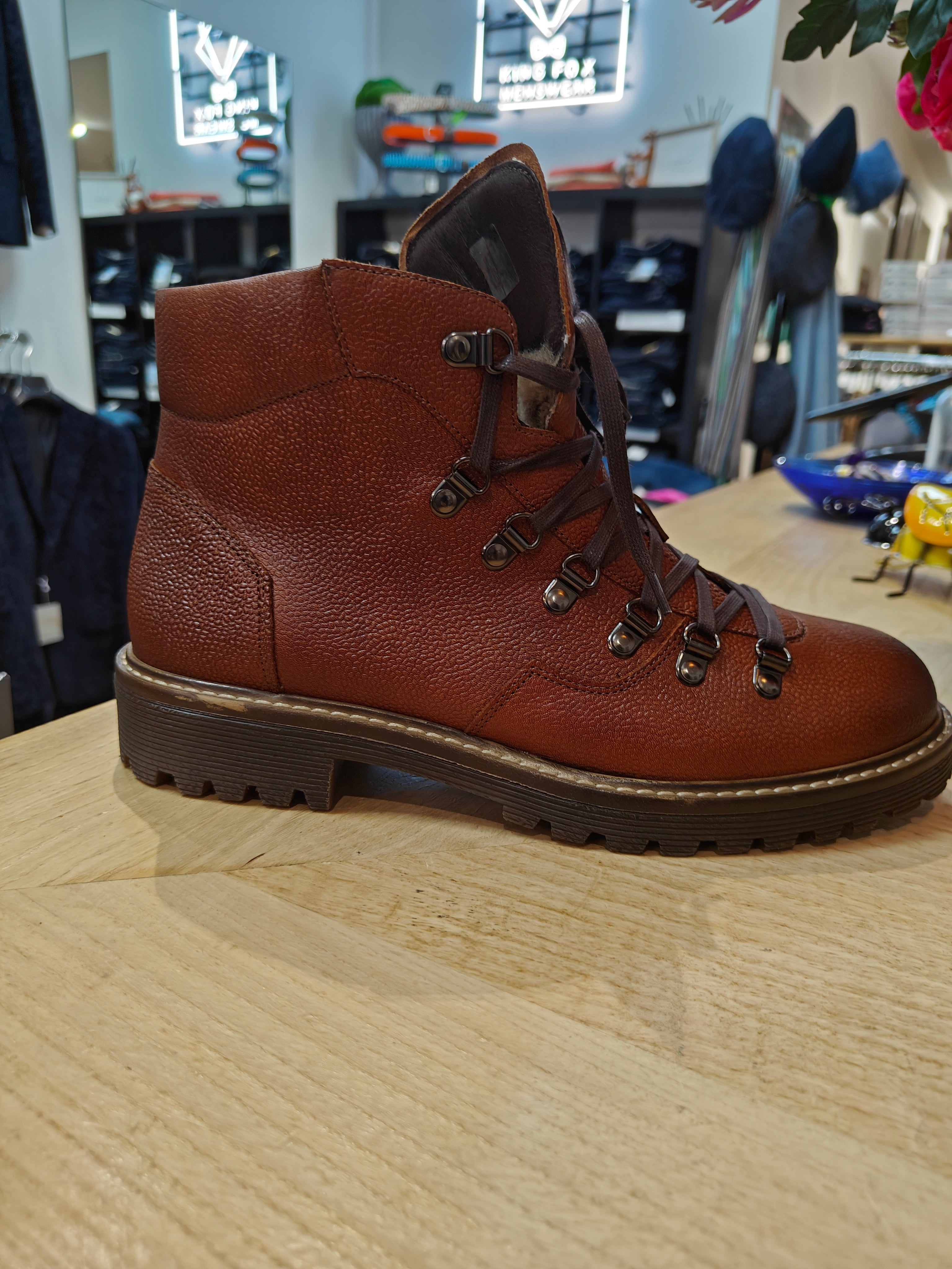 Shearling Lined Leather Boot by Lacuzzo