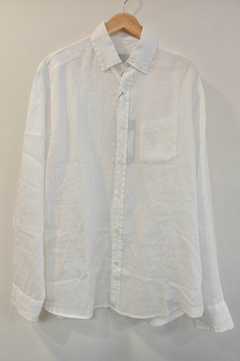 Linen Shirt in White by S4