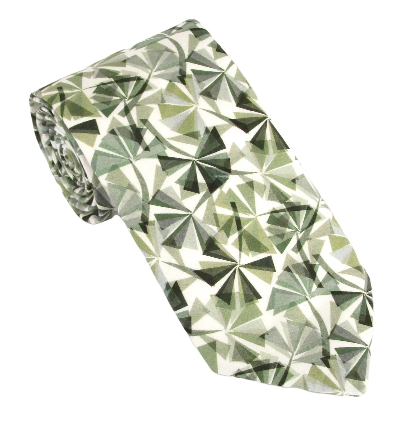 Prism in green Liberty fabric tie by Van Buck