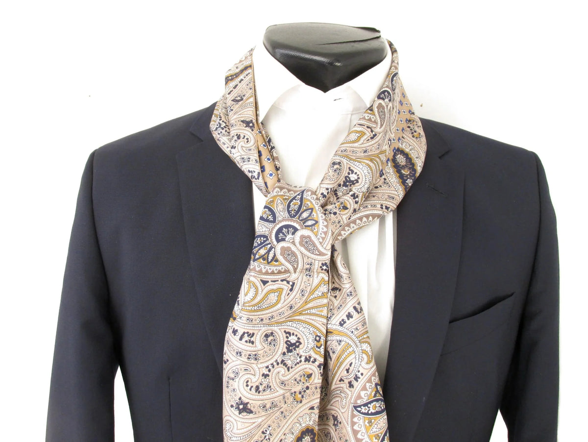 Reversible Silk Scarf in Beige by Van Buck
