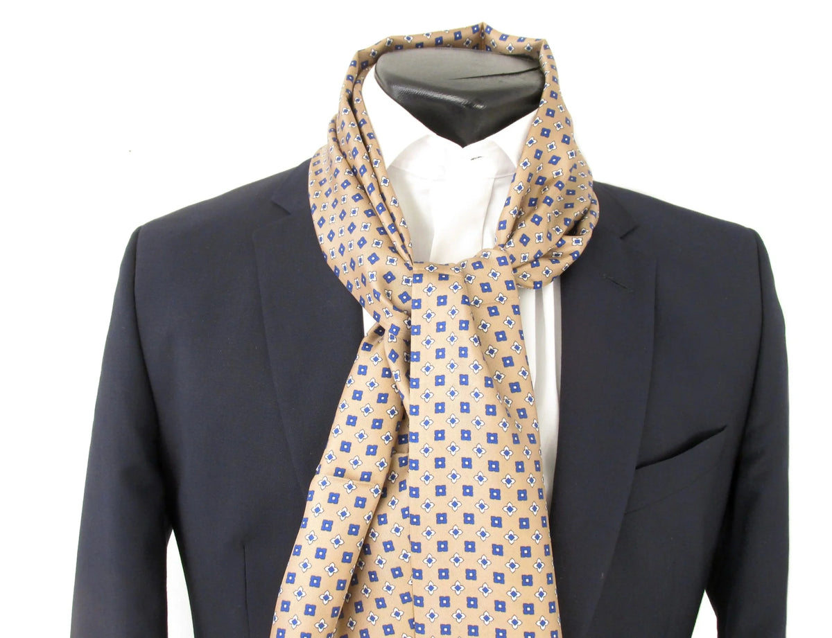 Reversible Silk Scarf in Beige by Van Buck