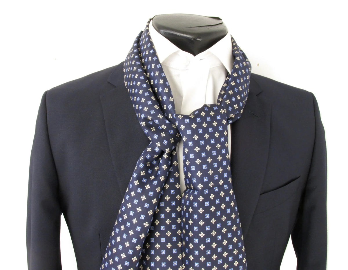 Reversible Silk Scarf in Blues by Van Buck