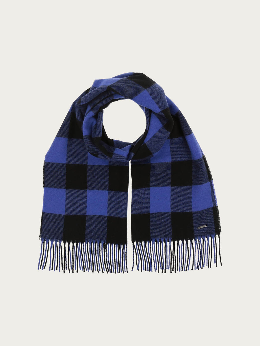 Cobalt and black scarf by Bugatti