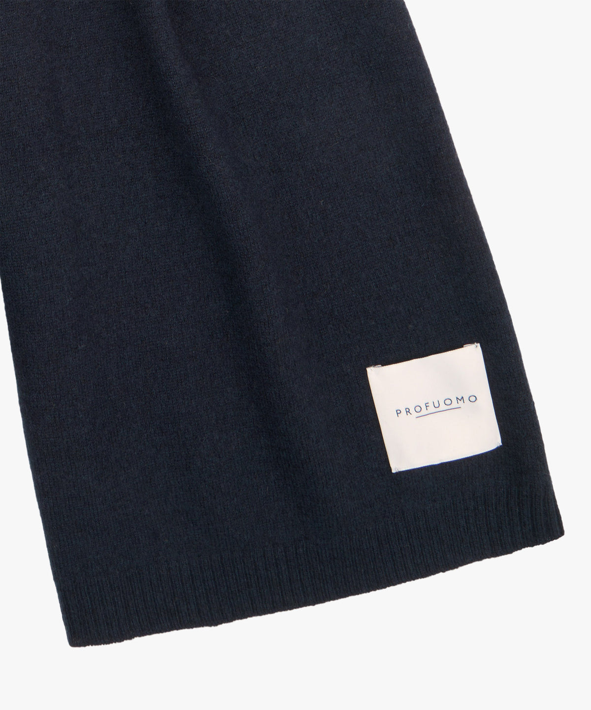 Knitted Cashmere Scarf in Navy by Profuomo