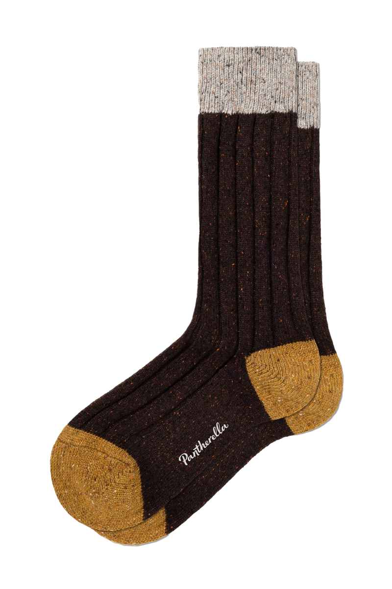 Thornham in Natural and Dark Brown by Pantherella