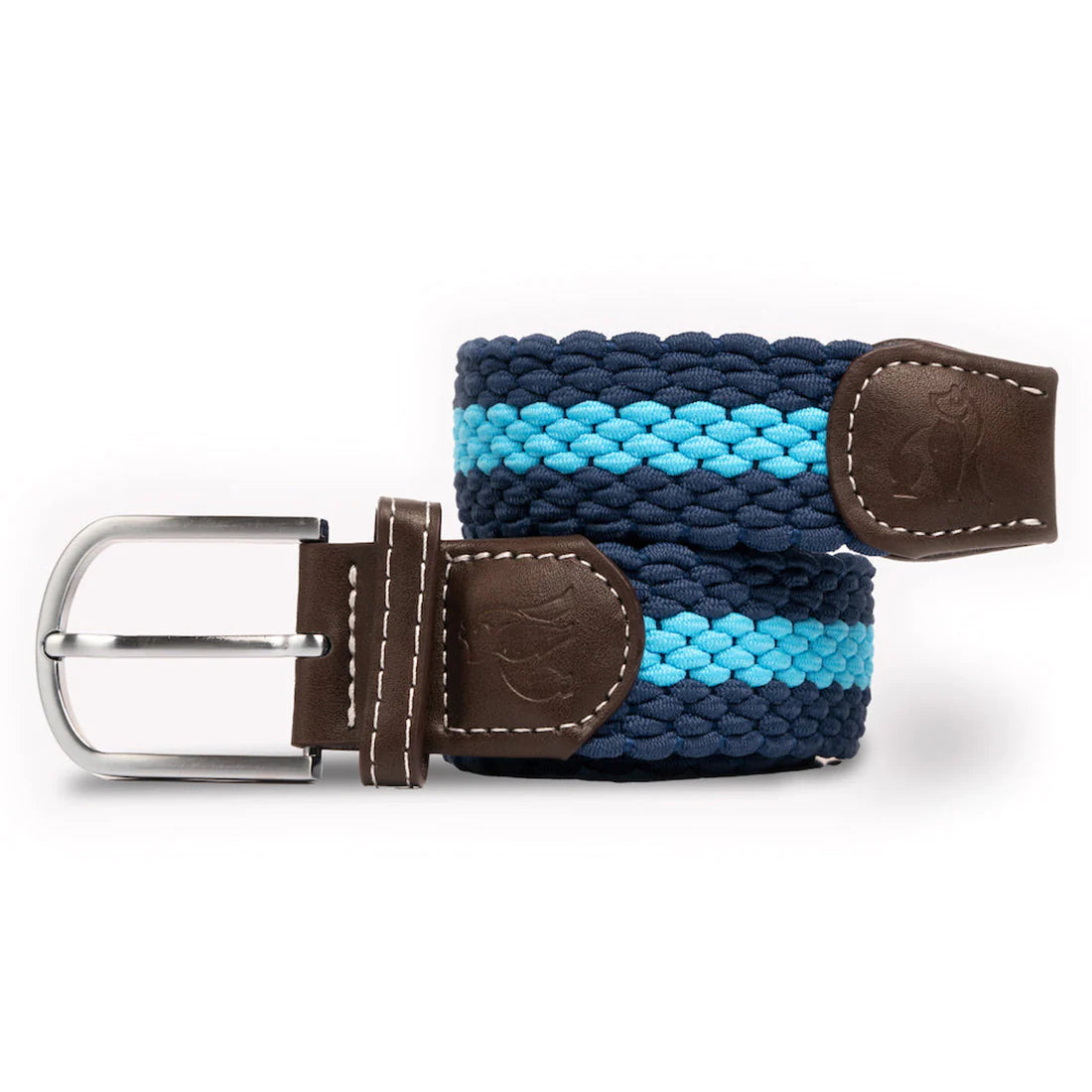 Sky blue and navy stripe belt by Swole Panda