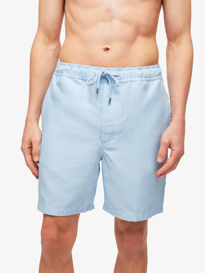 Sydney linen shorts in Sky Blue by Derek Rose