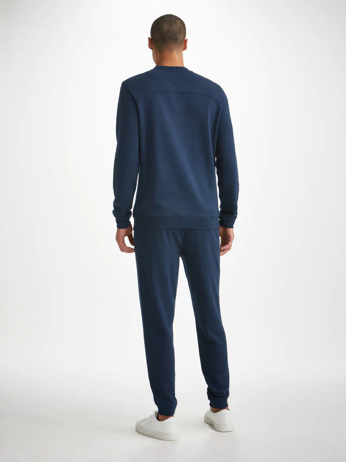 Quinn Cotton Modal Sweatshirt in Navy by Derek Rose