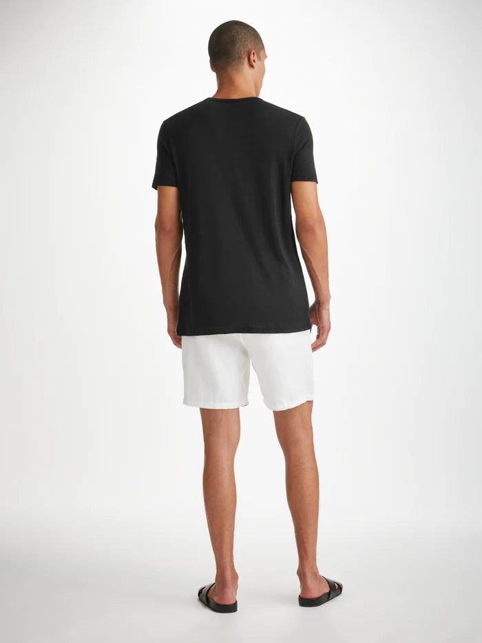 Jordan linen t-shirt in Black by Derek Rose