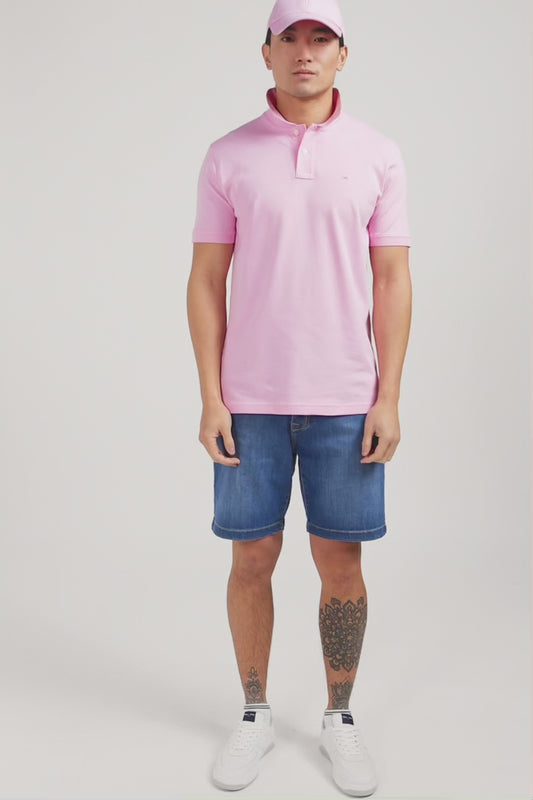 Pima stretch polo in pink by Eden Park