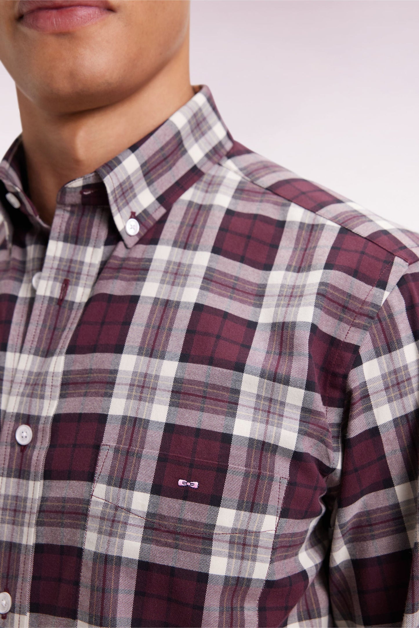 Burgundy Cotton Check by Eden Park