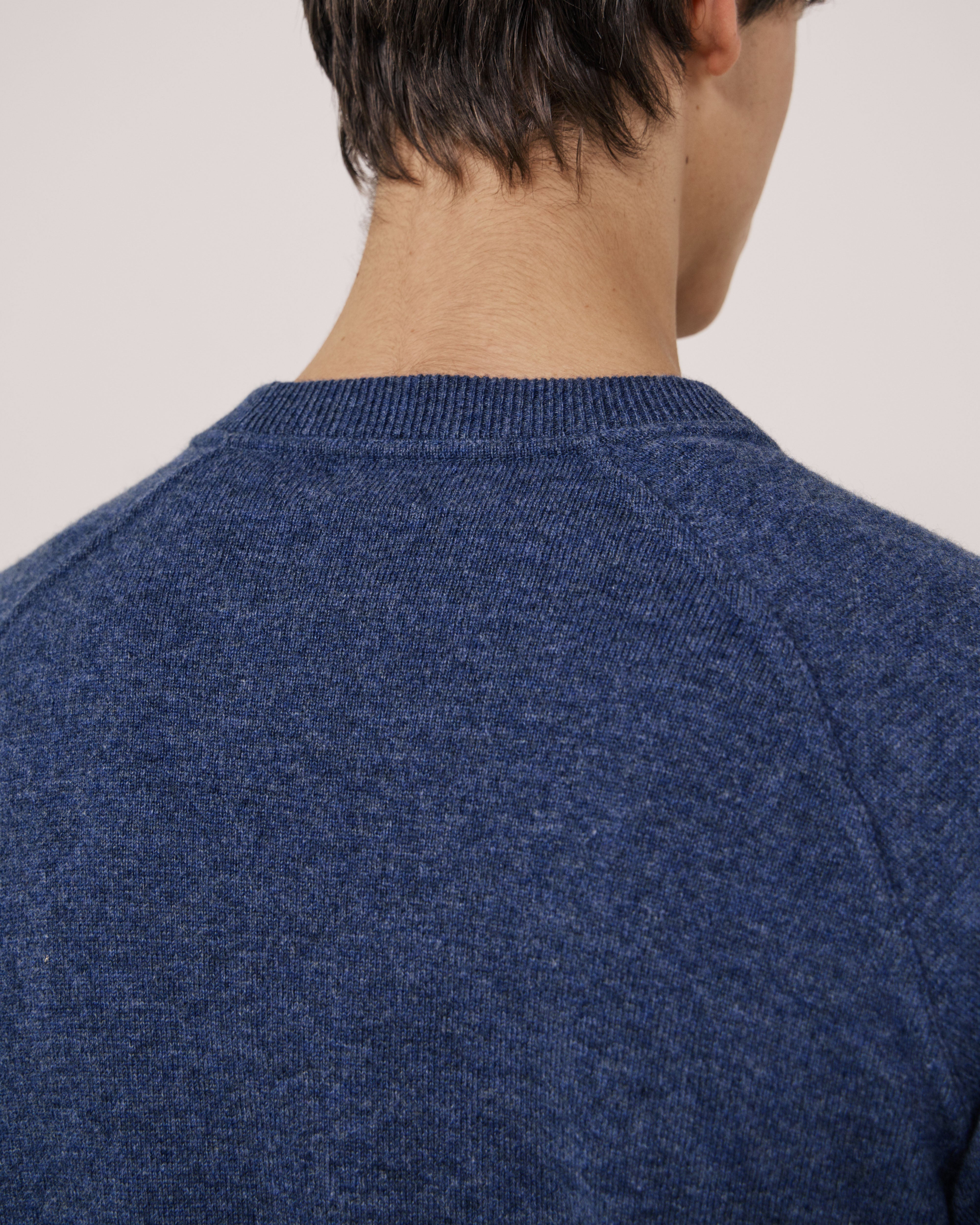 Wool and Cashmere Sweater in Indigo Blue by Hartford