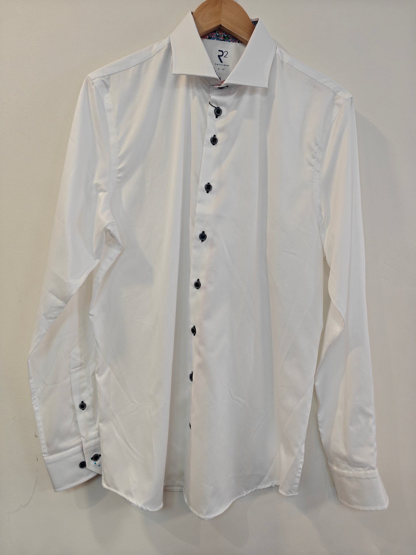 White shirt with Liberty Anokhi Rose floral detail by R2