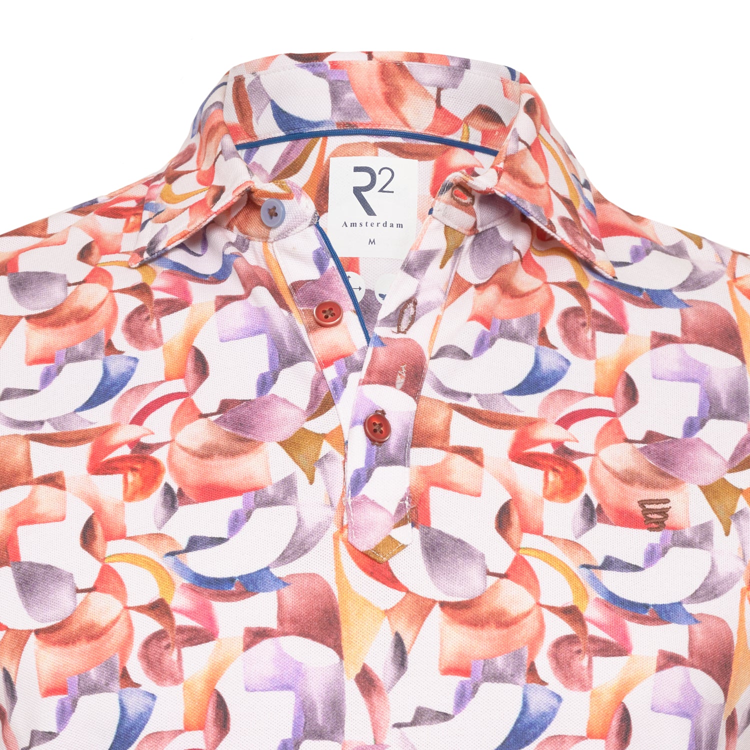 Geometric Multicolour Polo by R2