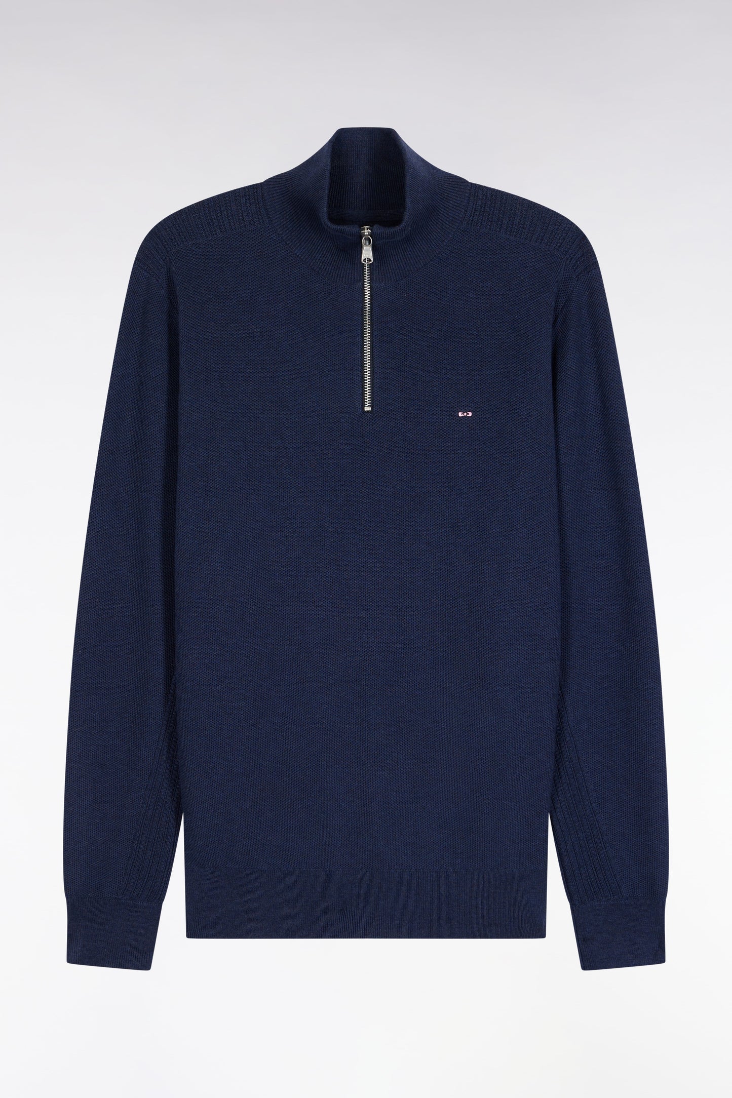 Honeycomb Trucker 1/4 Zip Neck in Blue by Eden Park