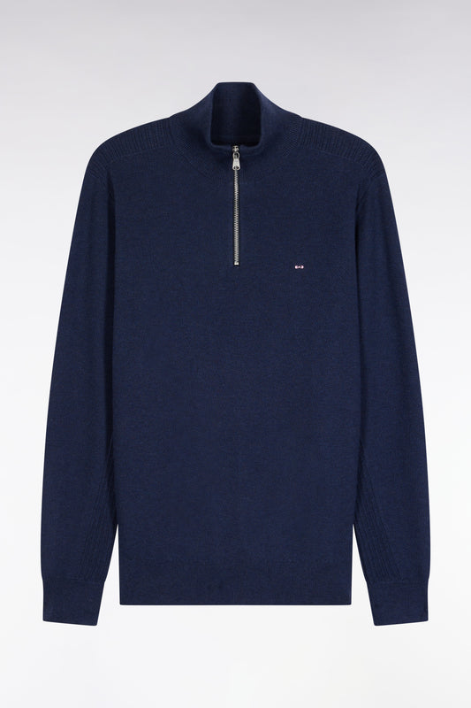 Honeycomb Trucker 1/4 Zip Neck in Blue by Eden Park