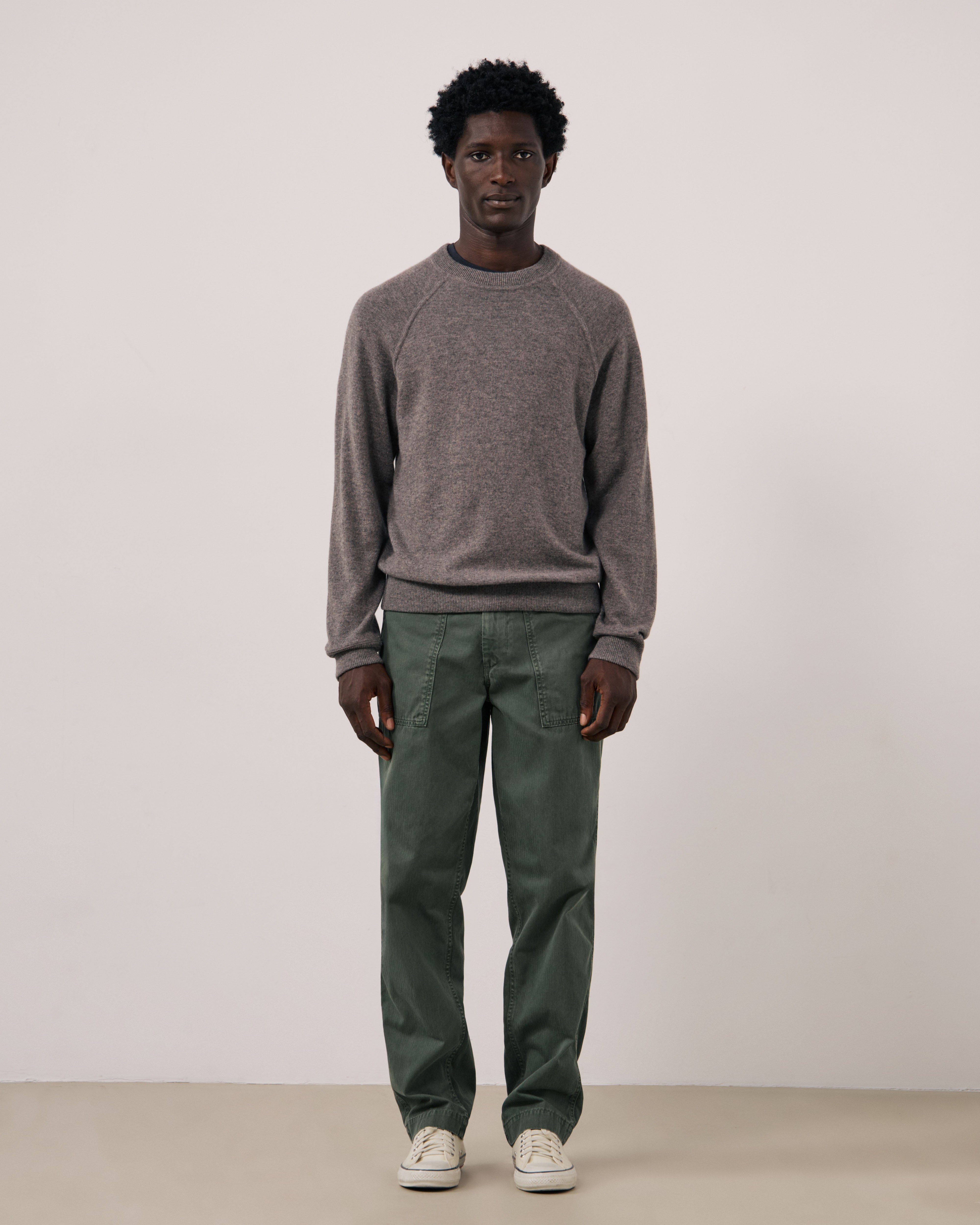 Wool and Cashmere Sweater in Nut by Hartford