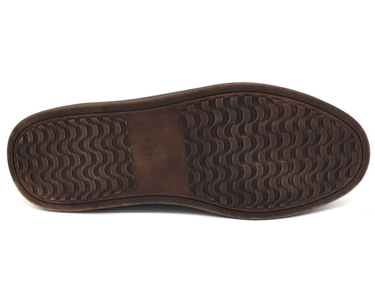 Leather trainer in Navy by Sergio Duletti