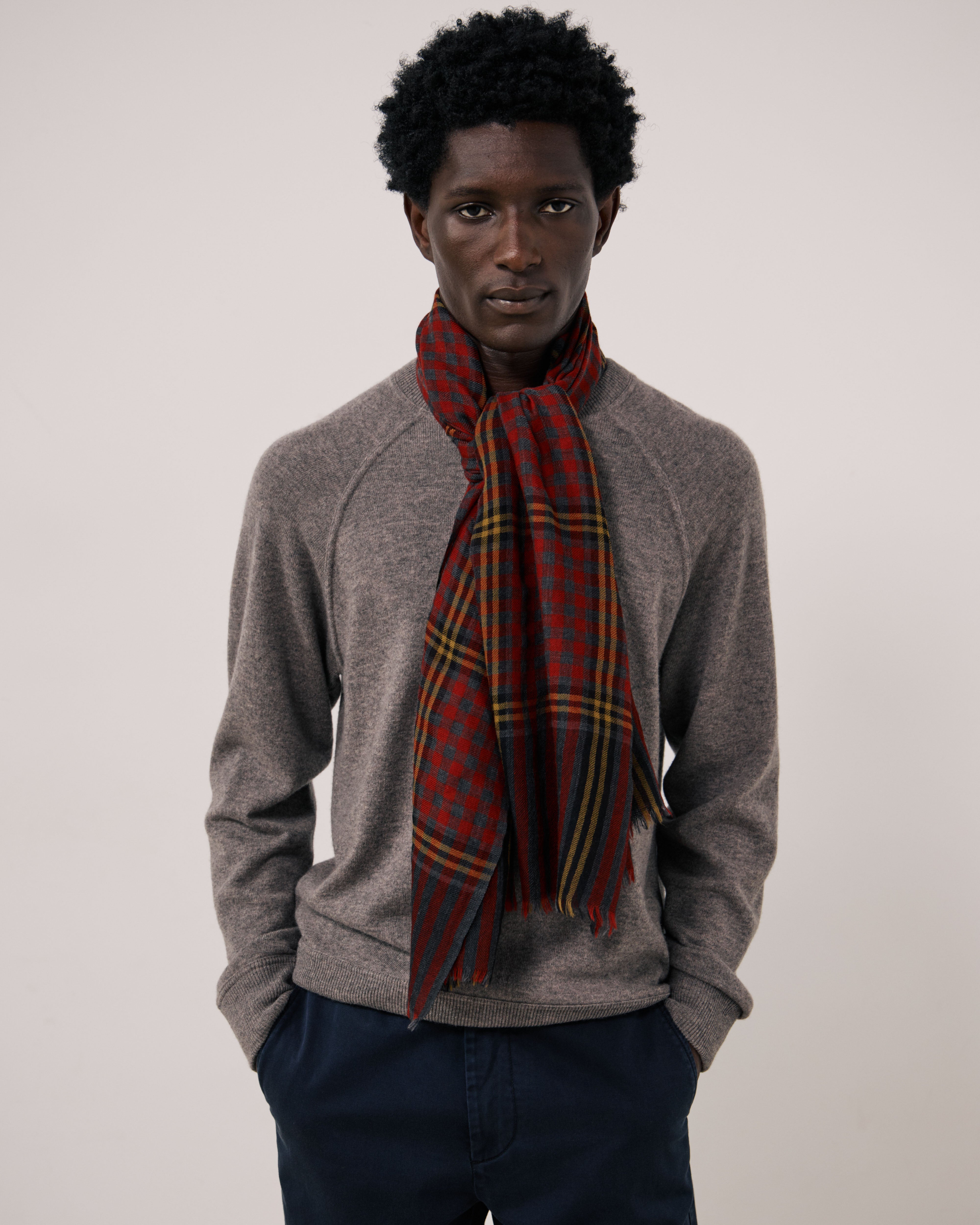 Tartan Wool Scarf by Hartford