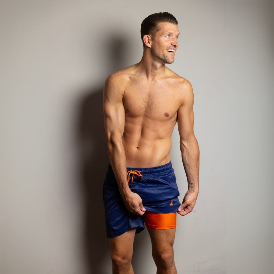 Hydromotion Swim Shorts in Navy Blue by Swole Panda
