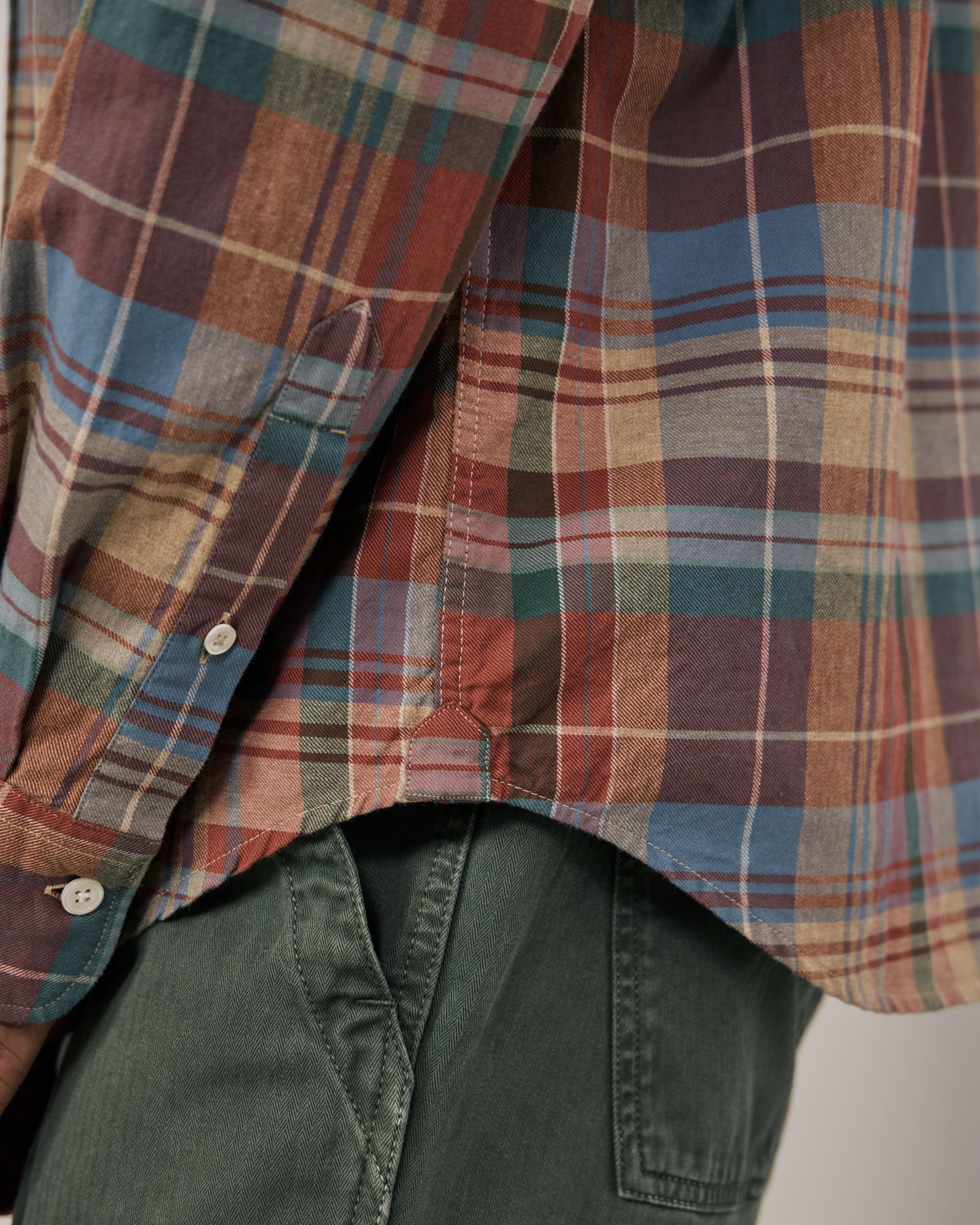 Pitt Men's Red Checked Cotton Shirt by Hartford