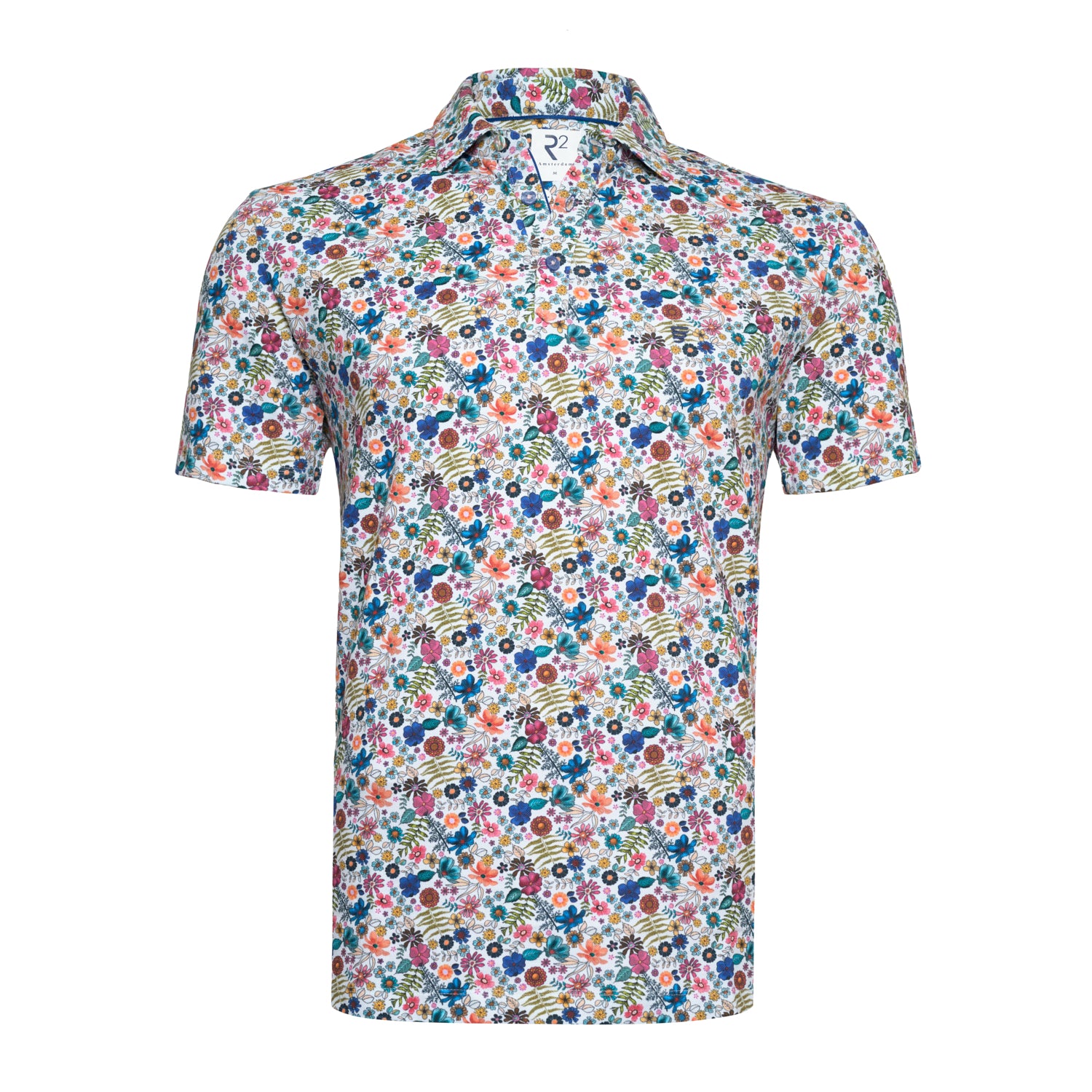 White Floral Polo by R2
