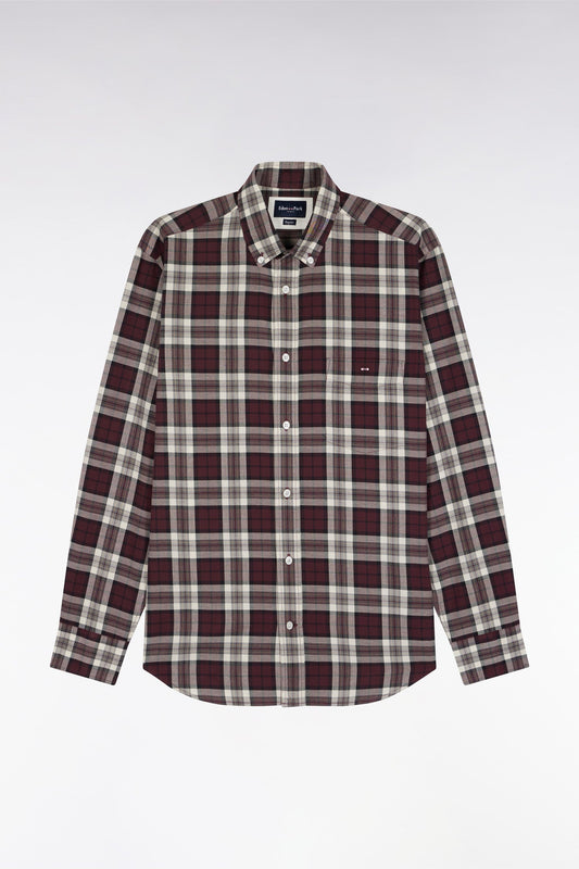 Burgundy Cotton Check by Eden Park