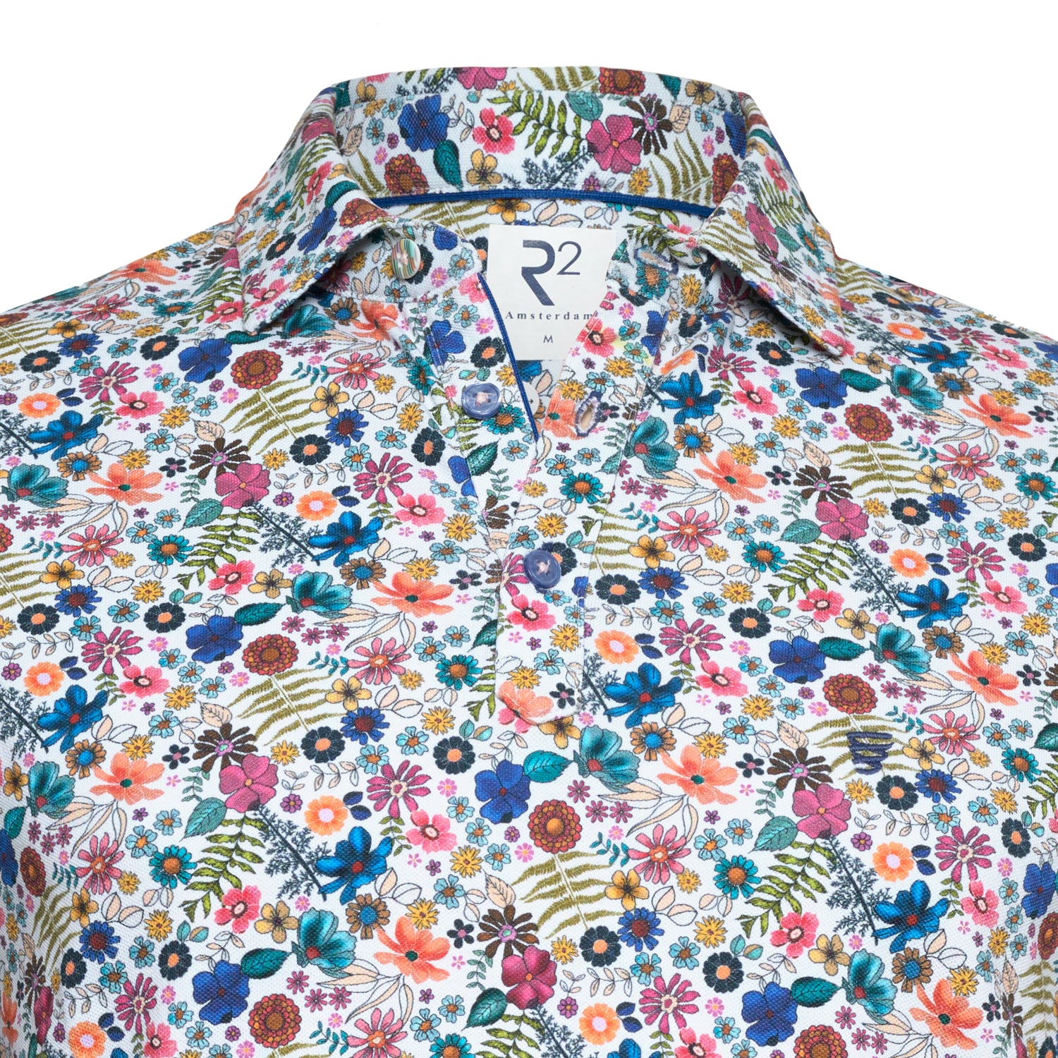 White Floral Polo by R2