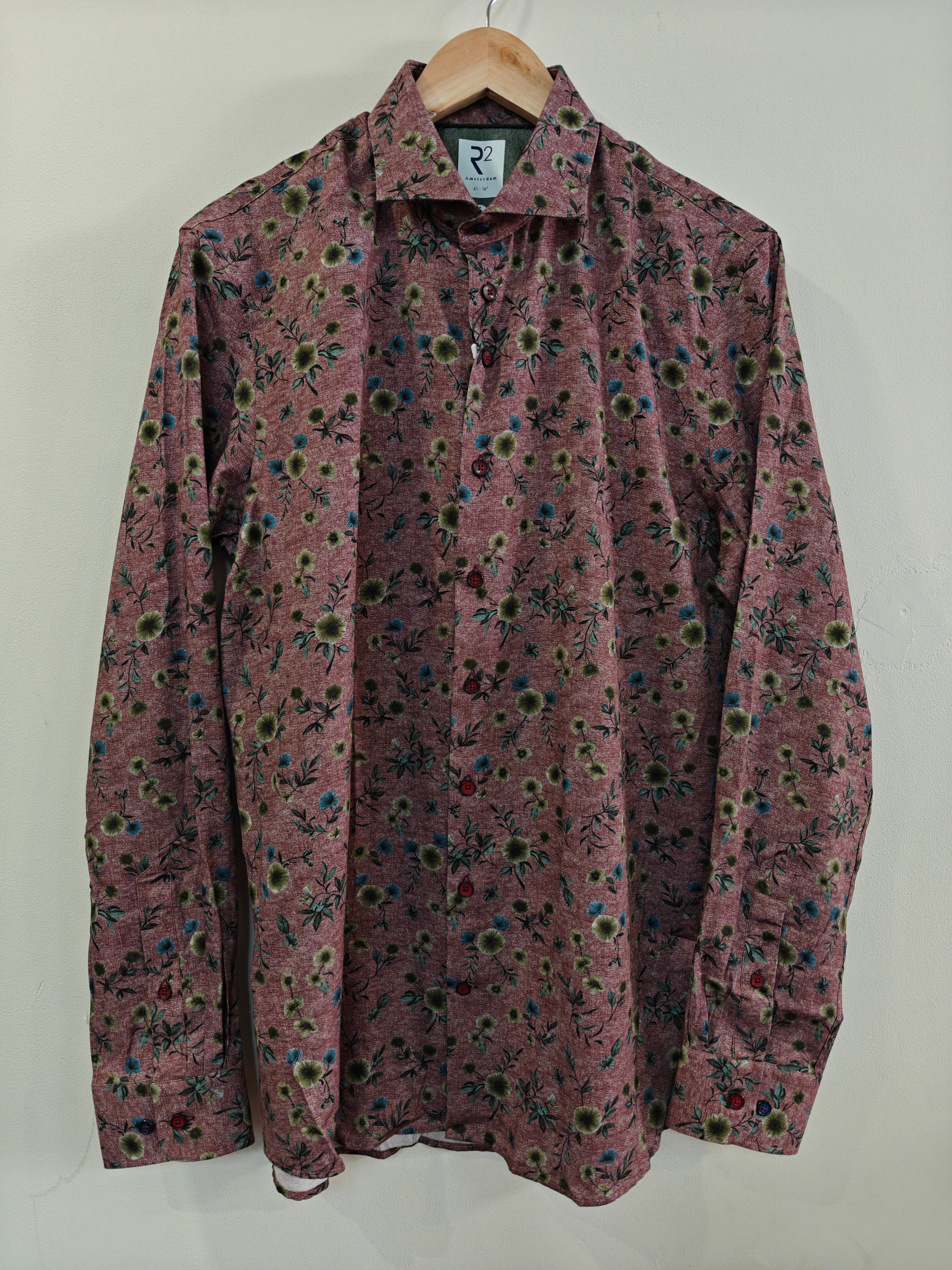 Burgundy Floral  Cotton by R2