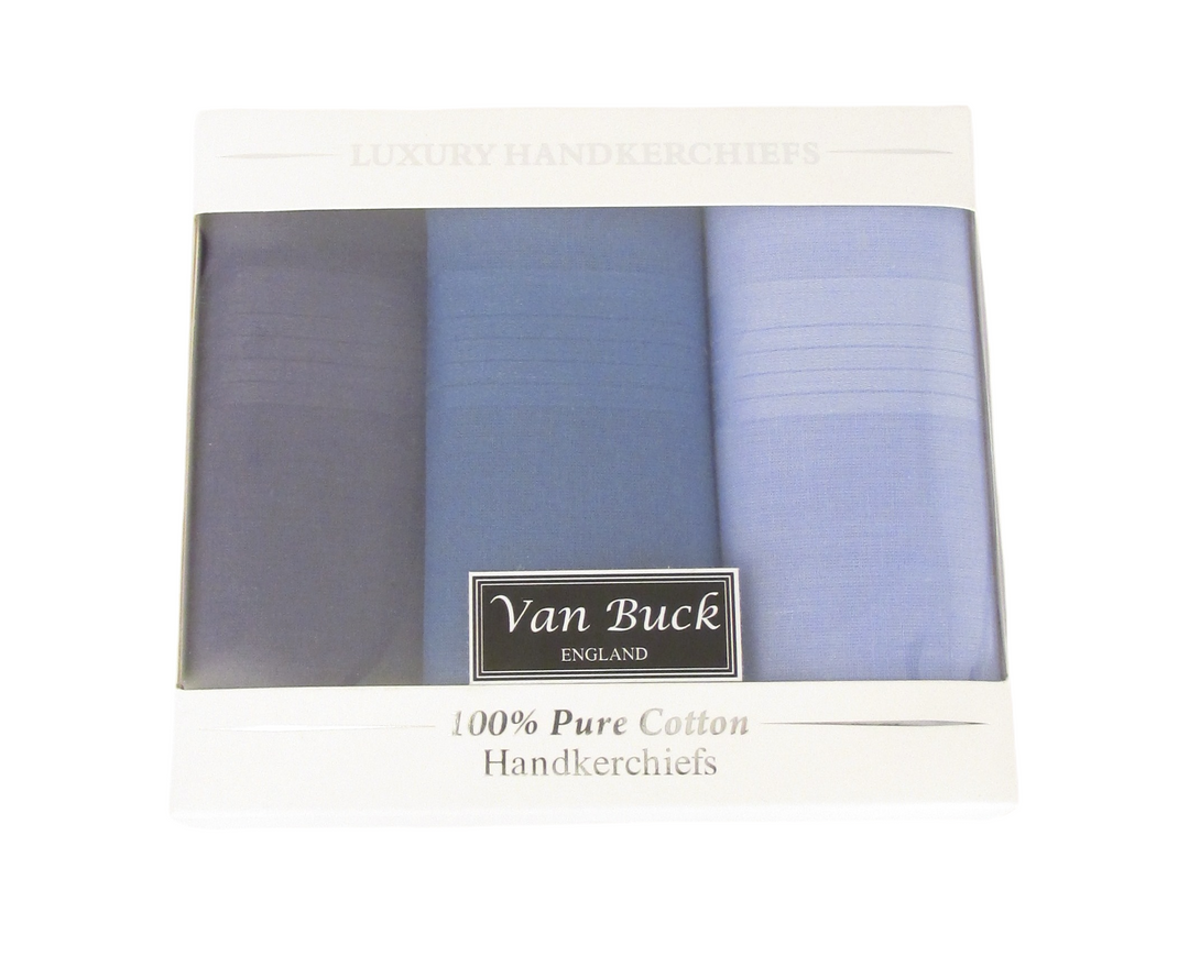 Blue Cotton Handkerchief trio by Van Buck