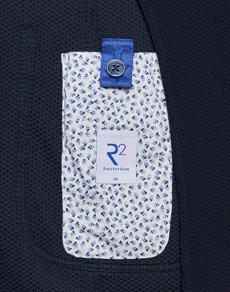 Travel jacket in navy blue by R2