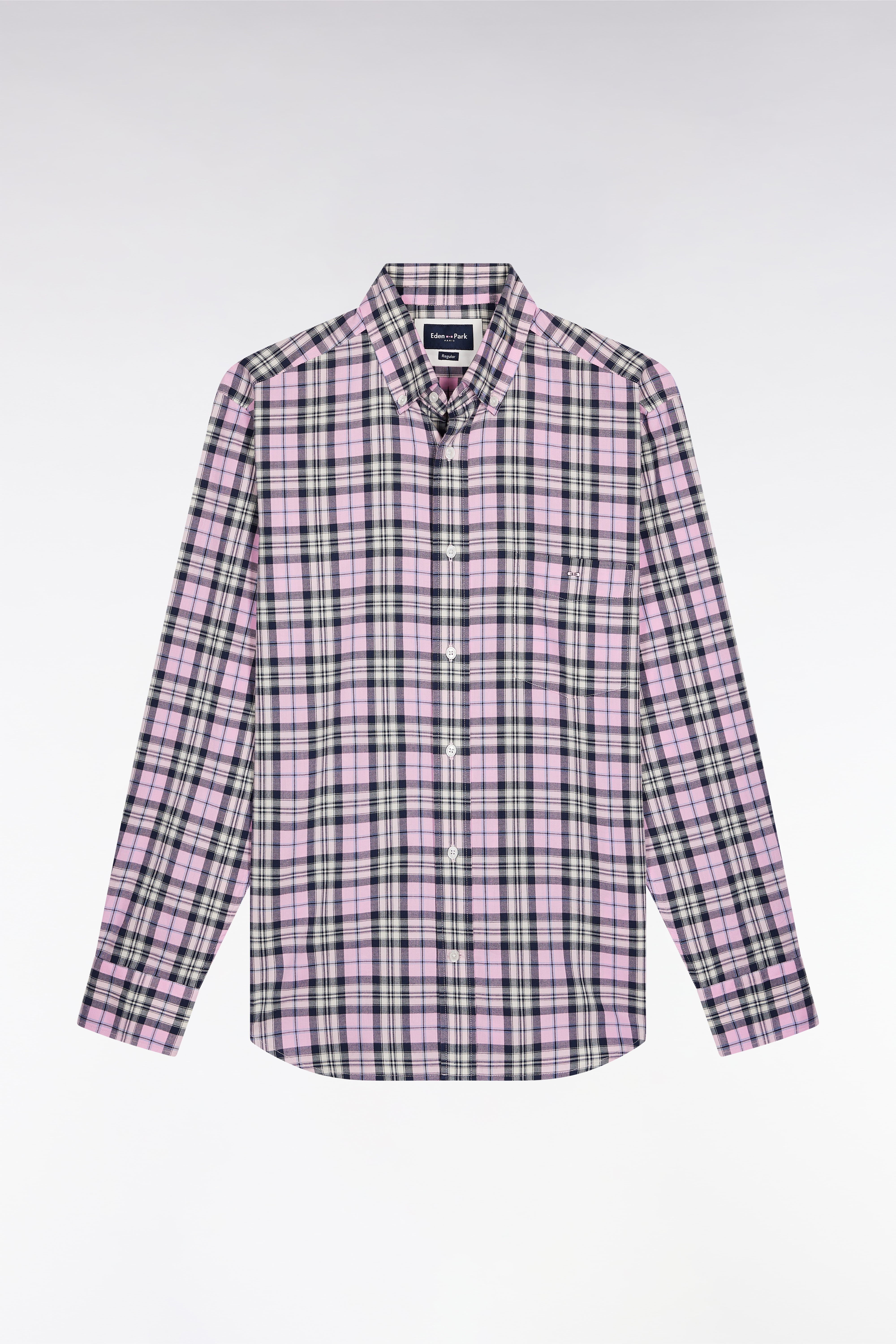 Pink Cotton Check Shirt by Eden Park