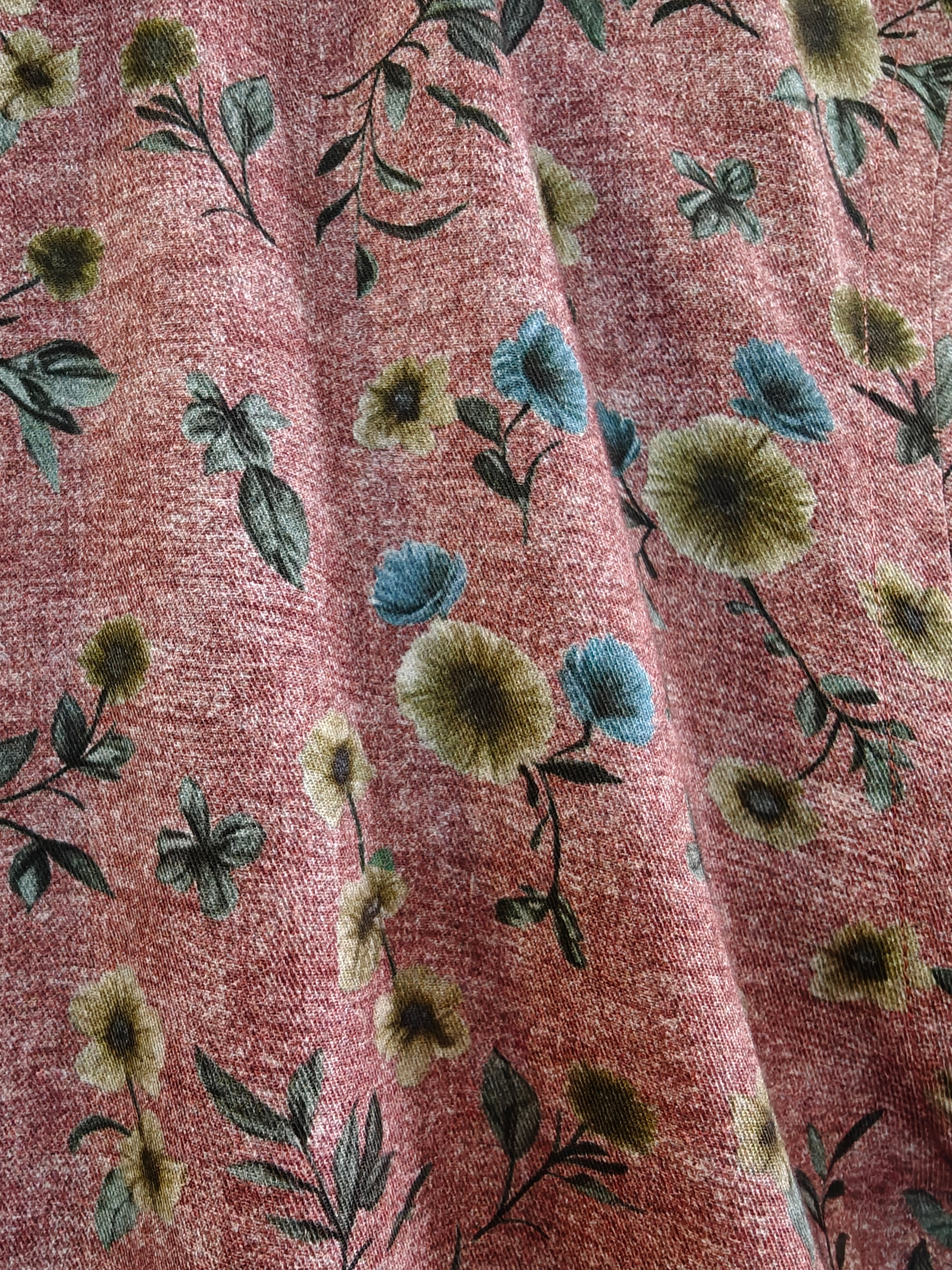 Burgundy Floral  Cotton by R2