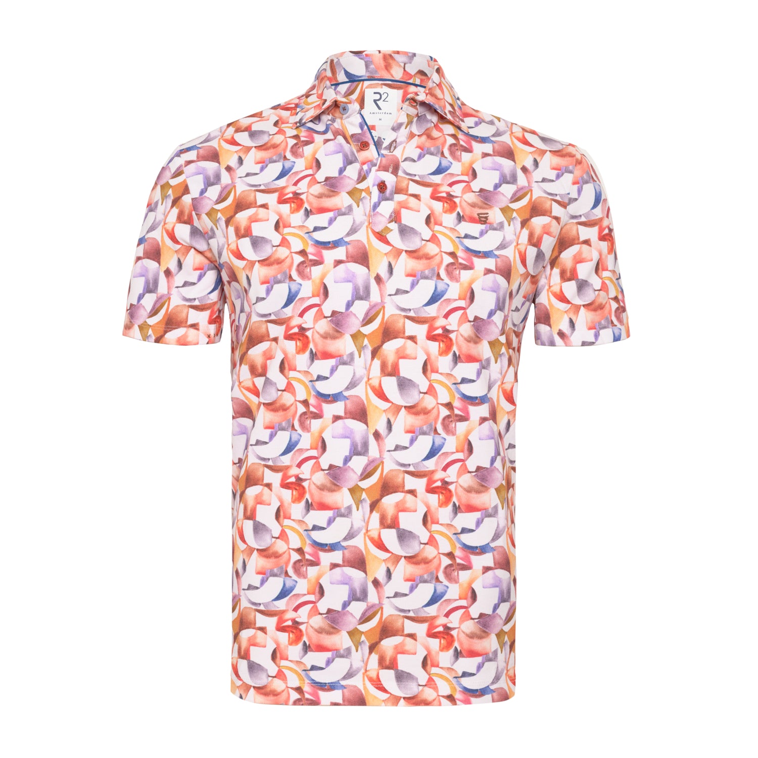 Geometric Multicolour Polo by R2