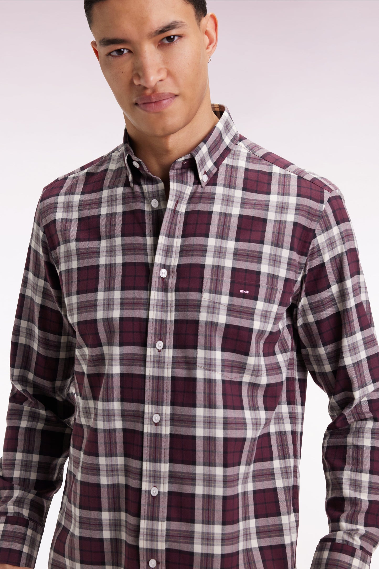 Burgundy Cotton Check by Eden Park