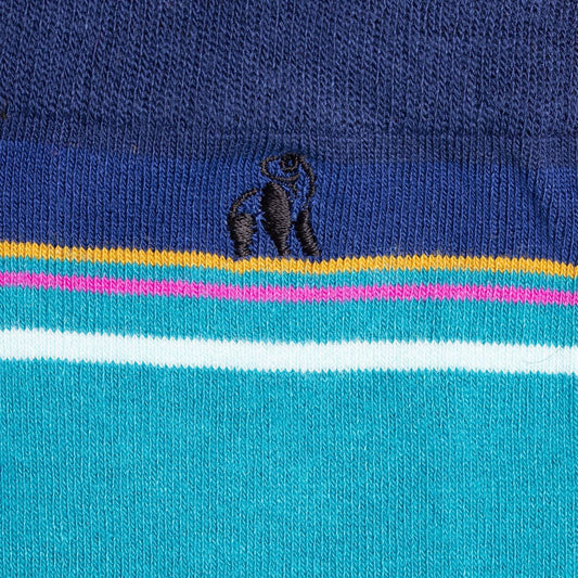 Teal Stripe socks by Swole Panda