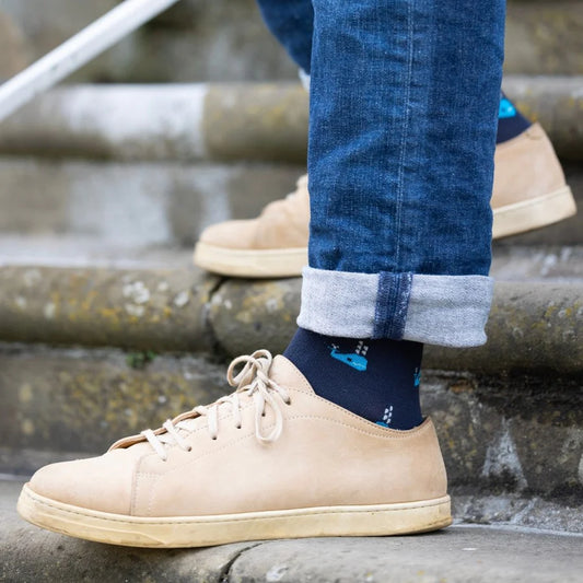 Whales bamboo socks by Swole Panda