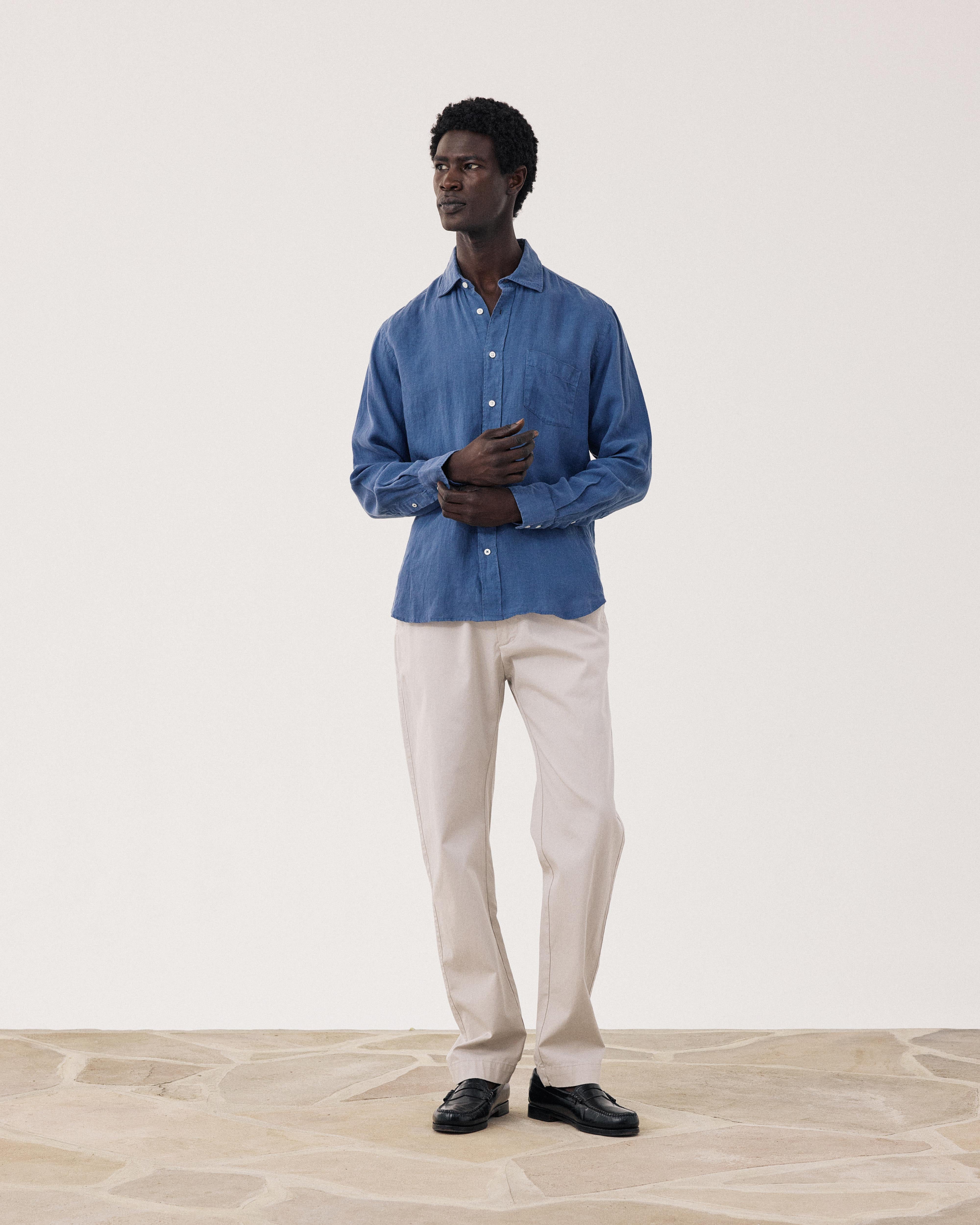 Linen Paul in Denim Blue by Hartford