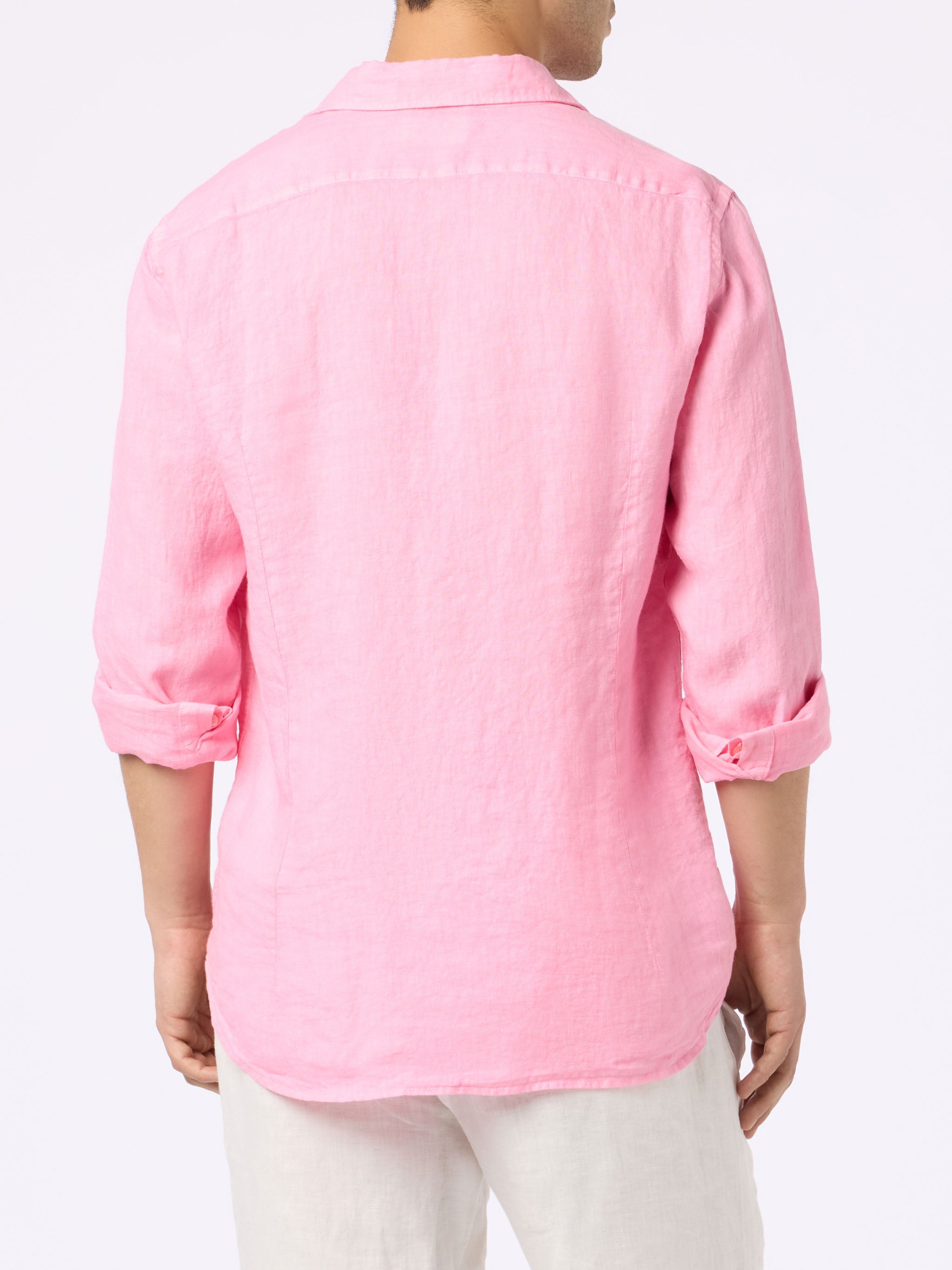 Linen Shirt in Bubblegum Pink by Saint Barth