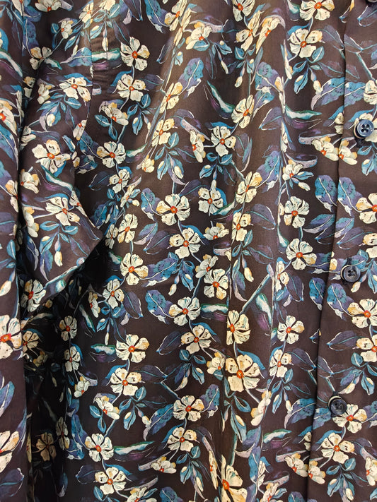 White flower Liberty fabric shirt by R2