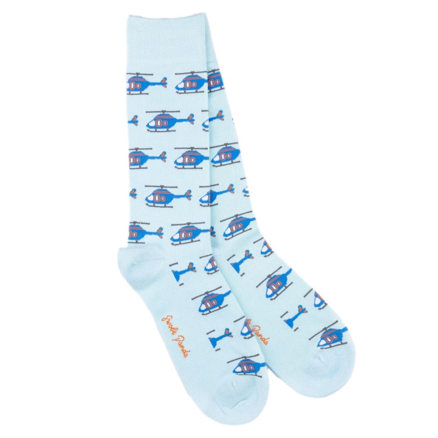 Helicopter Bamboo Socks by Swole Panda